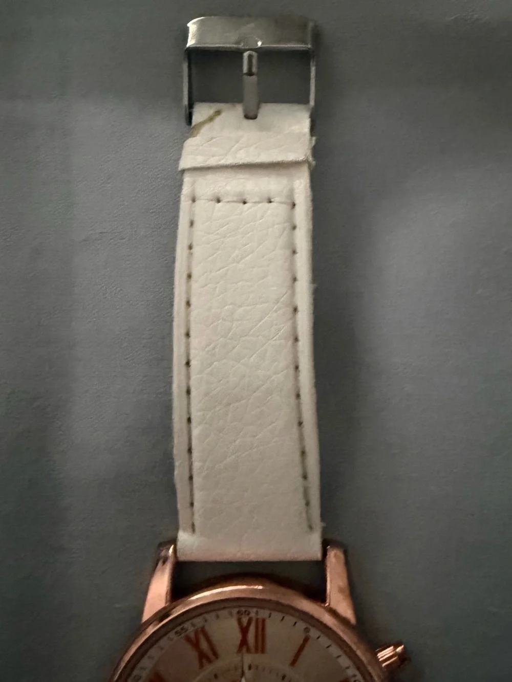 Fashion Geneva Womens Leather Band Stainless Steel Quartz Analog Watch